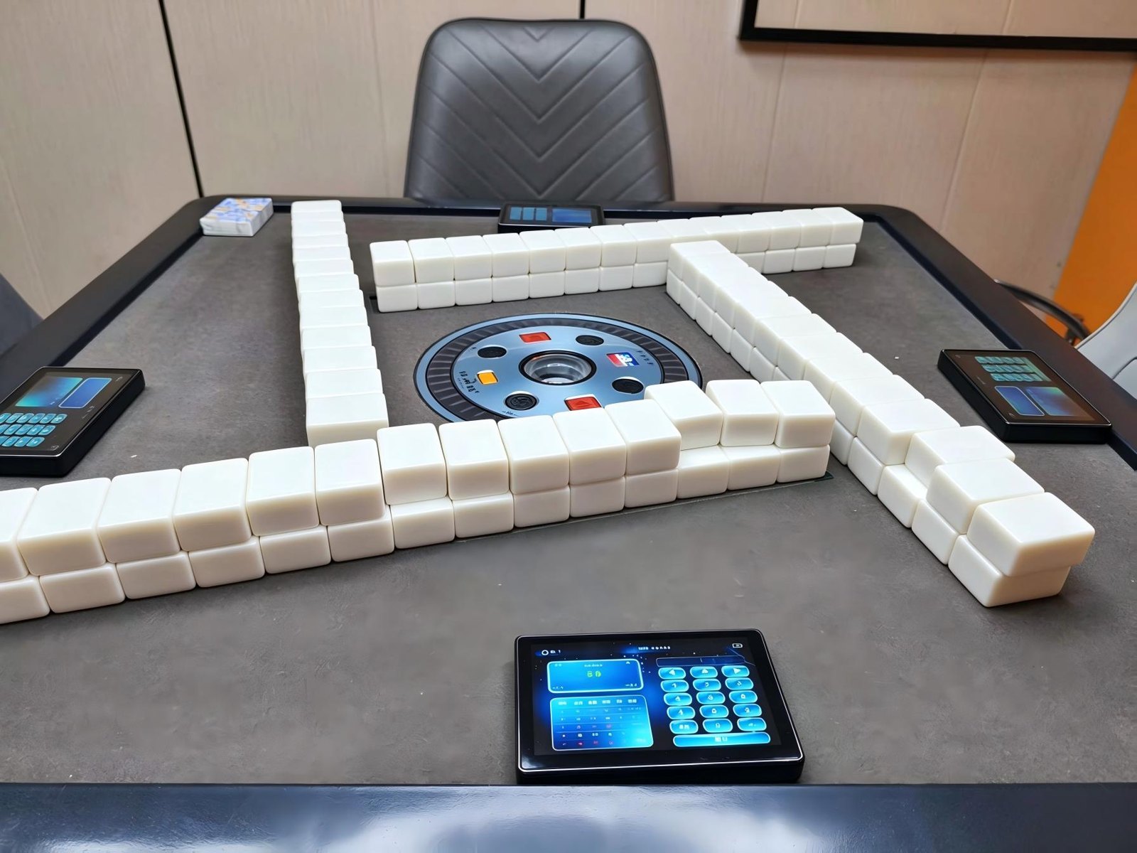 棋牌室麻将桌实拍